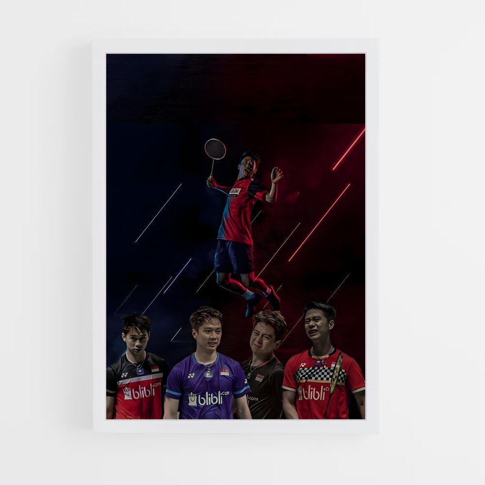 Poster Kevin de sanjaya – affiche Badminton (vue 3)